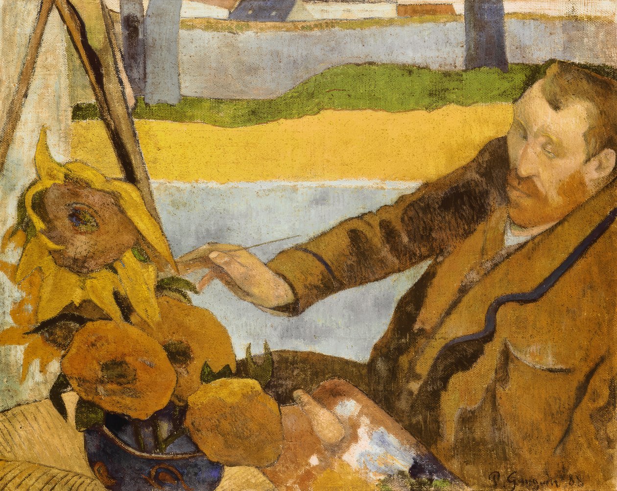 Vincent van Gogh, pintando girassóis de Paul Gauguin