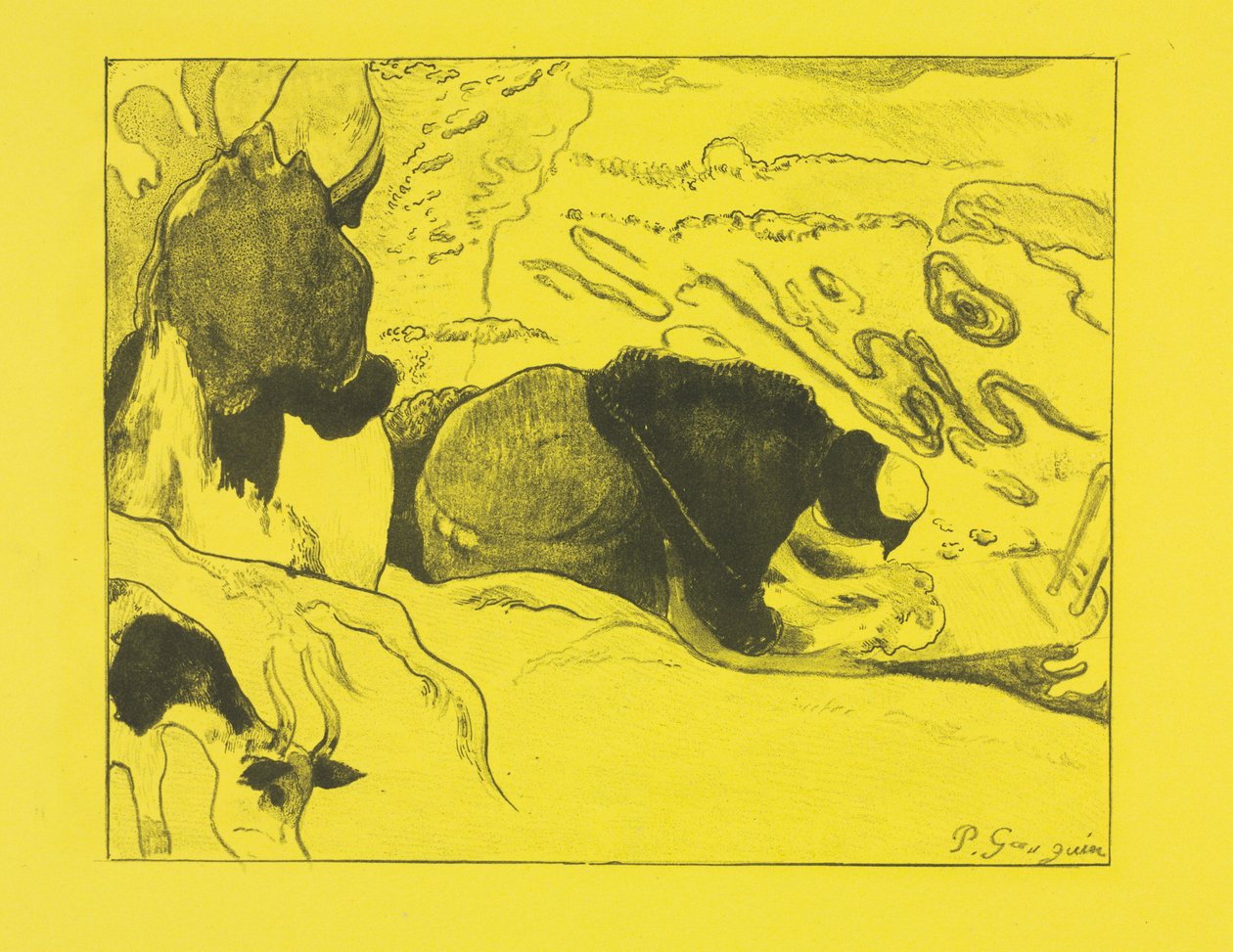 Suíte Volpini: Lavadeiras (As Lavadeiras) de Paul Gauguin