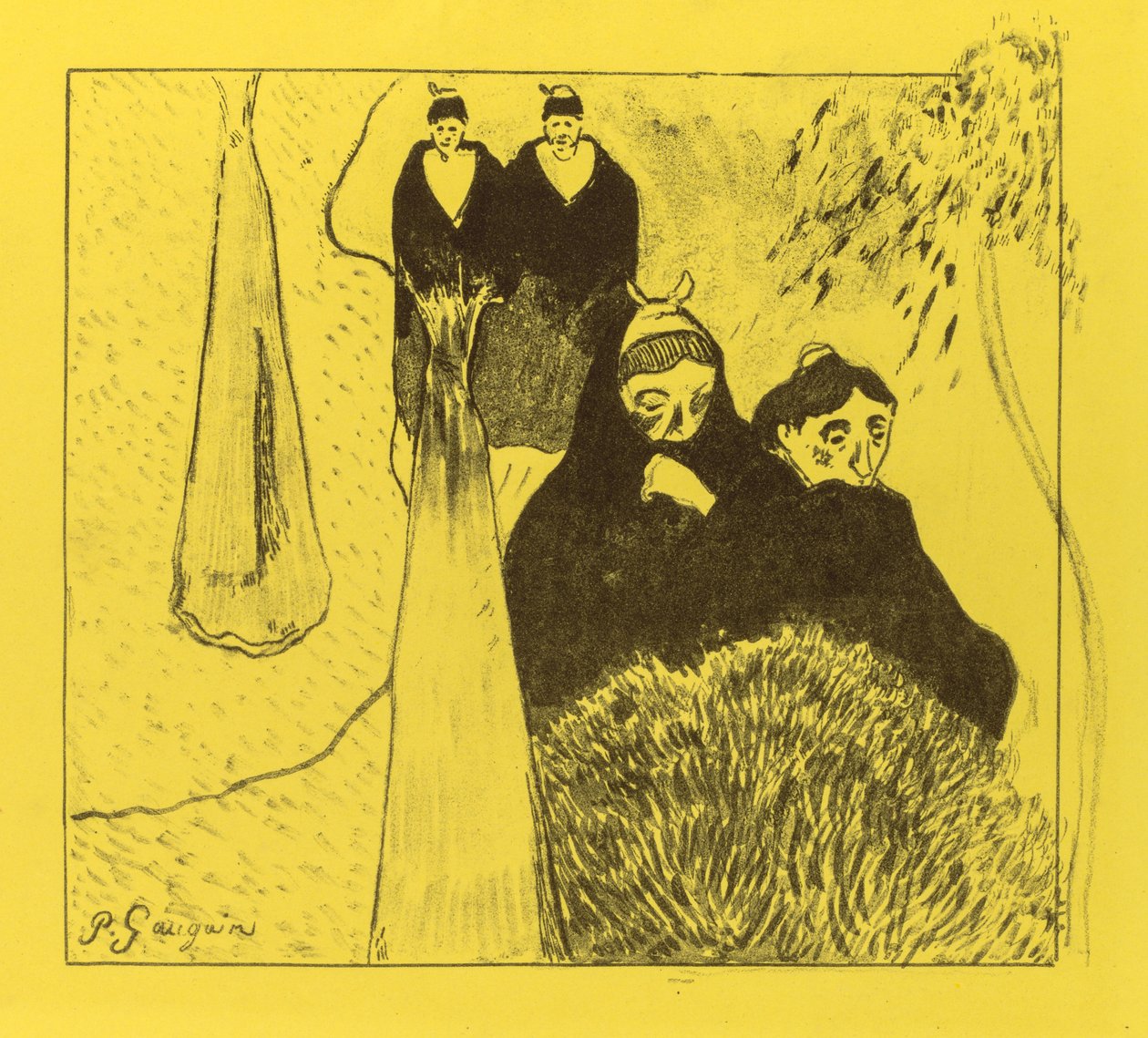 Suíte Volpini: mulheres idosas de Arles Les Vieilles Filles [Arles], 1889. de Paul Gauguin