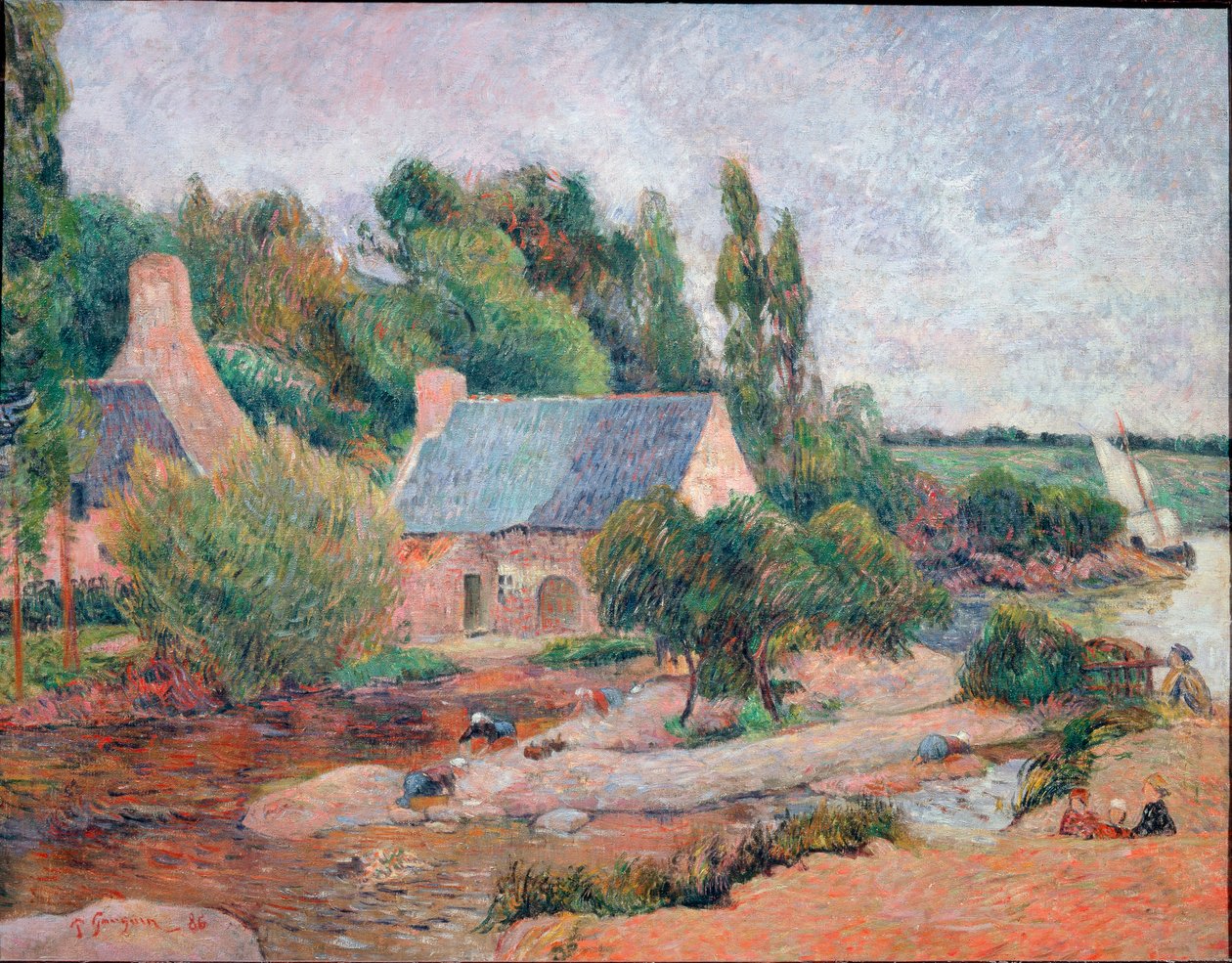 Lavadoras de roupa na Pont-Aven de Paul Gauguin
