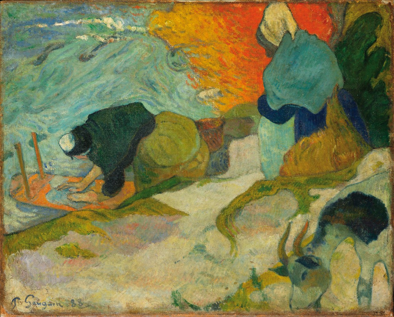 Lavadeiras em Arles Arruelas em Arles, 1888 de Paul Gauguin