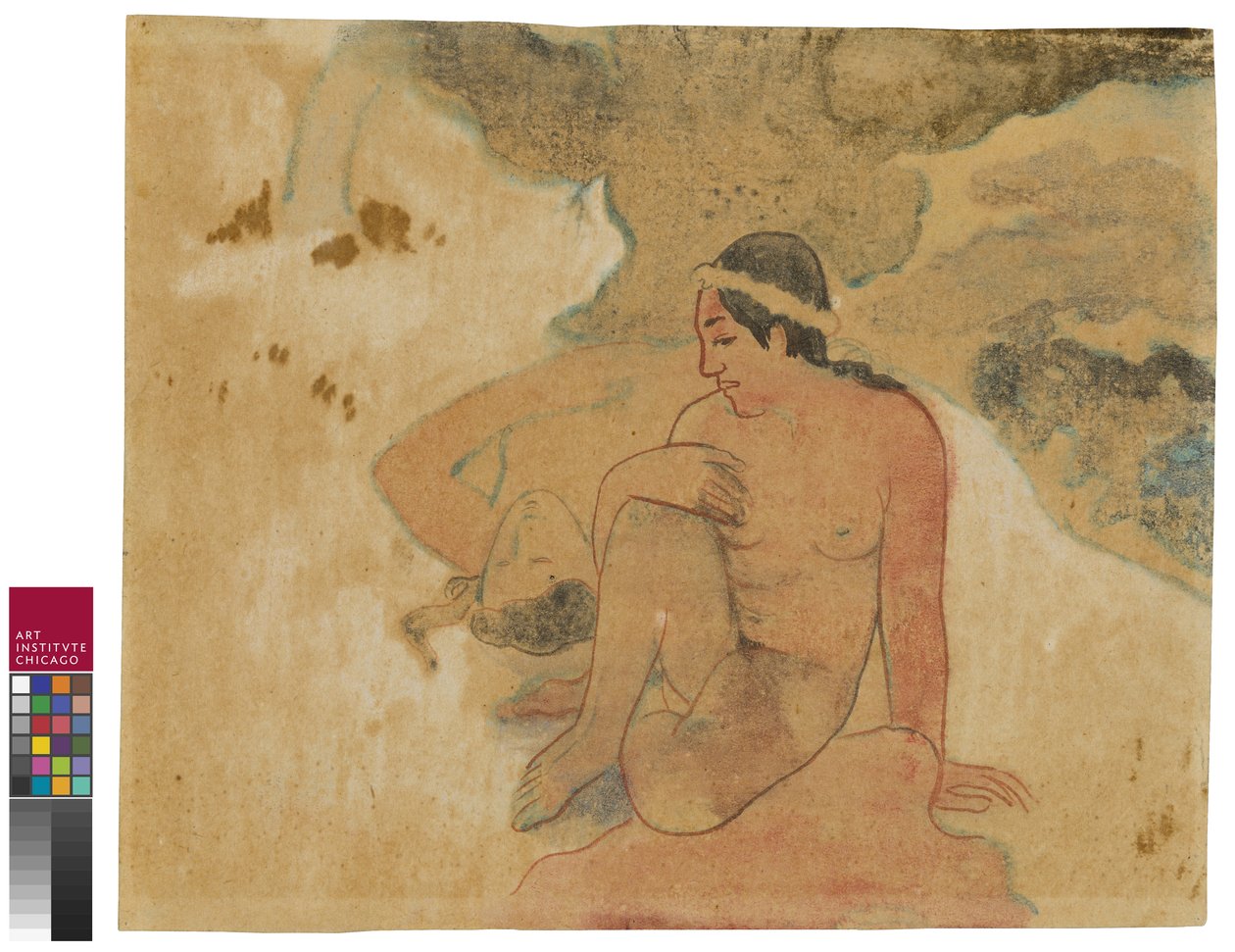 O que! Você está com ciúmes , 1894 de Paul Gauguin