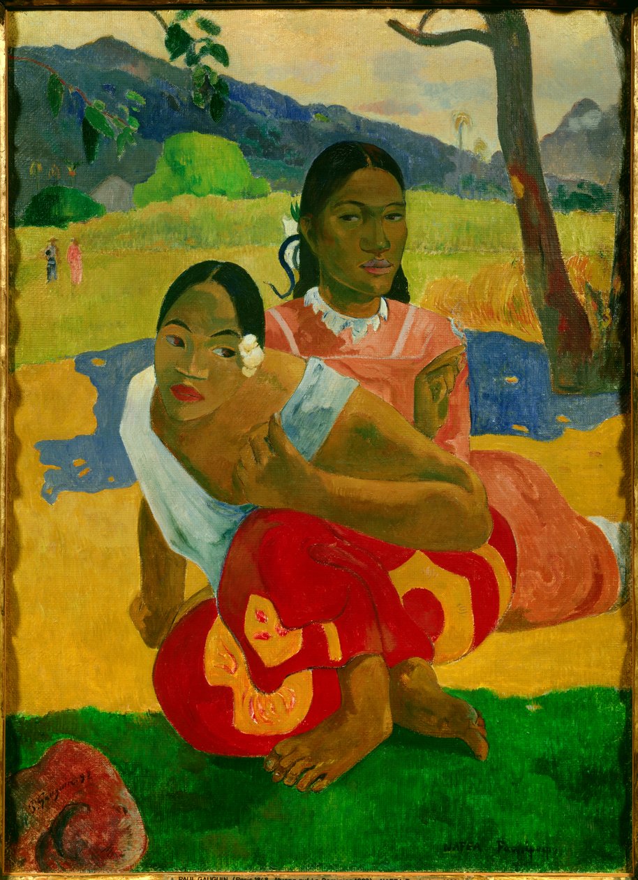 Quando é que te vais casar? (Nafea faa ipoipo) Pintura de Paul Gauguin (1848-1903) 1892 de Paul Gauguin