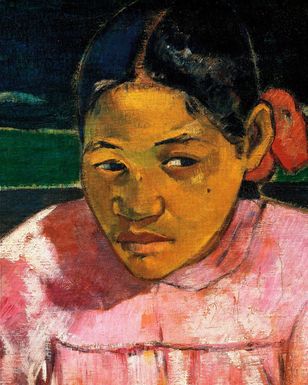 "Mulheres do Tahiti" ou "Na Praia" (detalhe) de Paul Gauguin