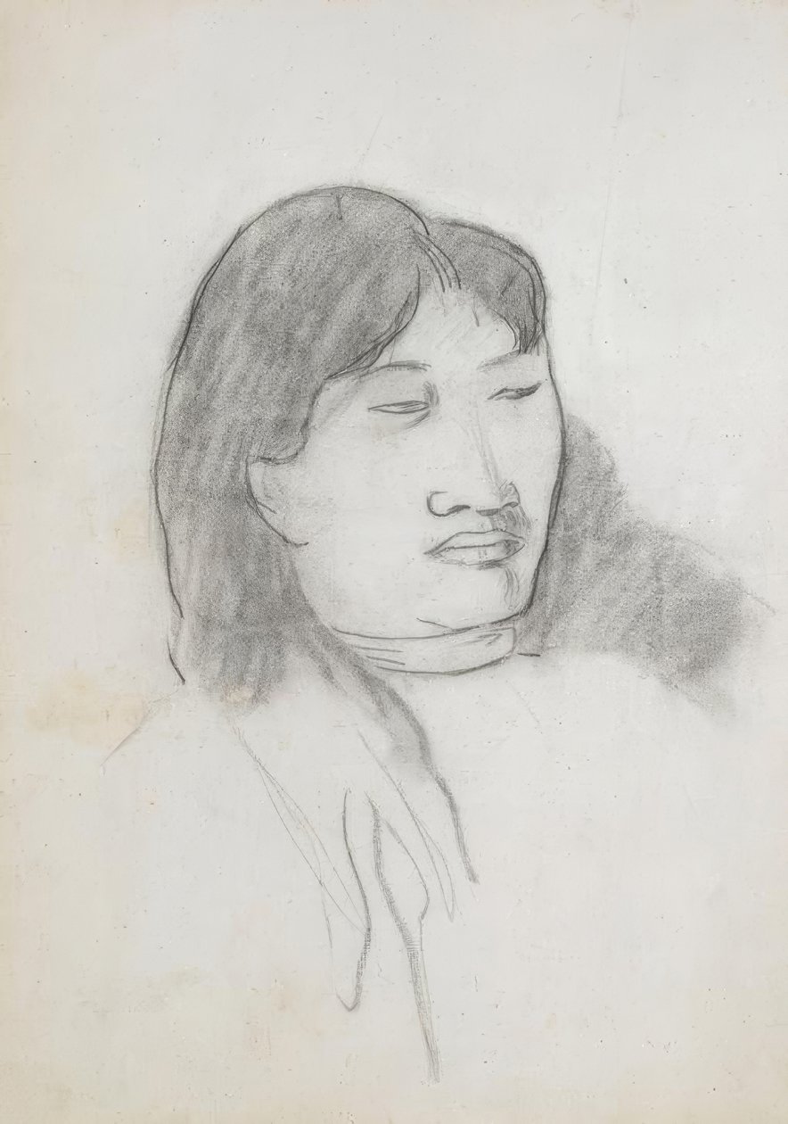 Estudo do jovem taitiano de Paul Gauguin