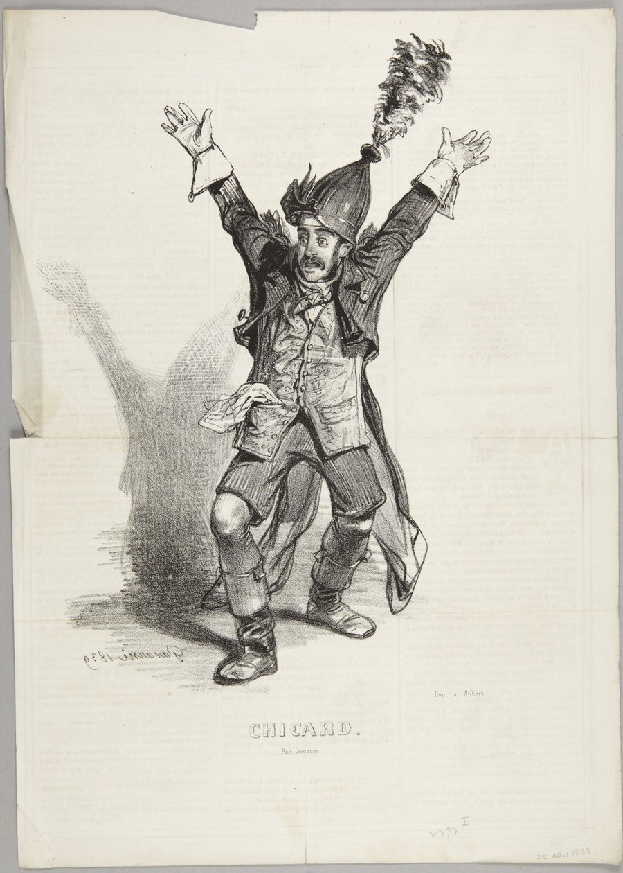 N.º 1 da série: «Souvenirs Du Bal Chicard» de Paul Gavarni
