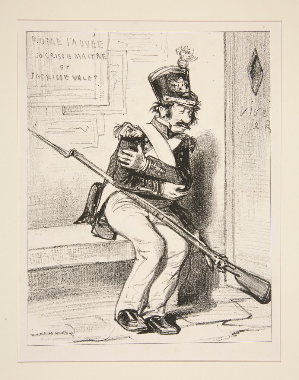 Achille Coqueron, caçador voluntário do 2º, sonha que de Paul Gavarni