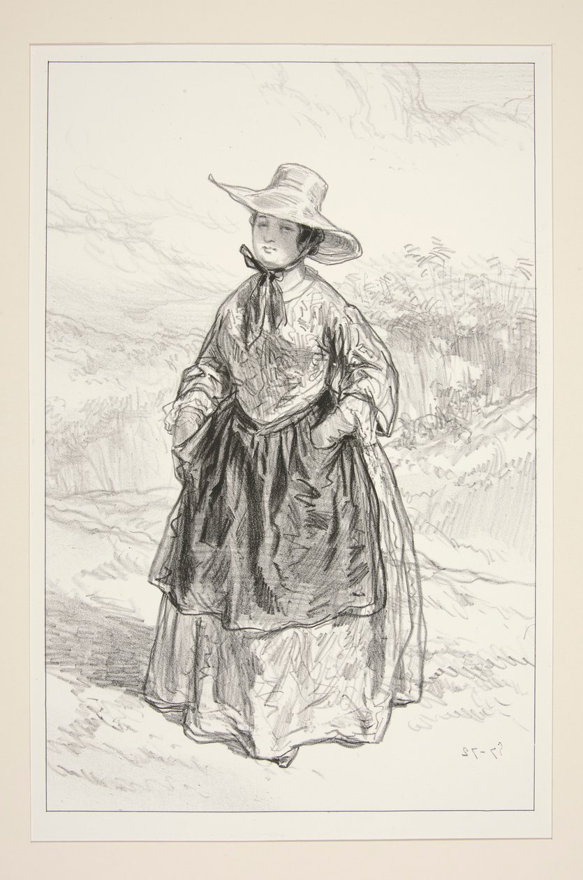 BOURGEOISE. Vestido de aldeia. de Paul Gavarni
