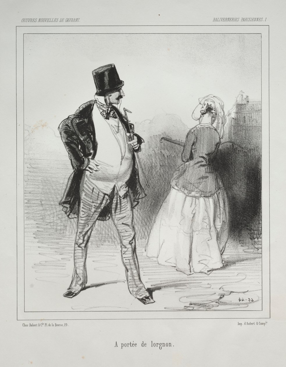 Baliverneries parisienses: À vista dos óculos. de Paul Gavarni
