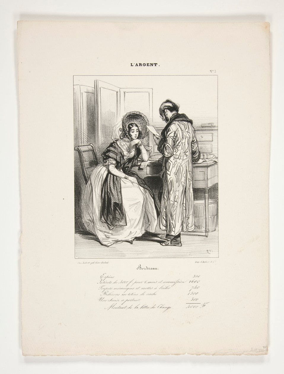 Bordereau de Paul Gavarni