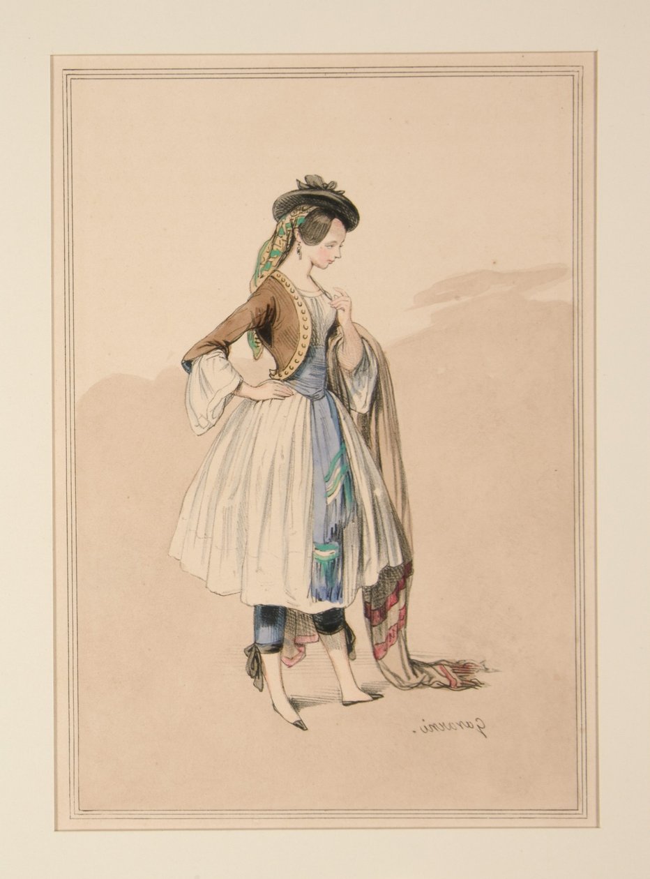 Traje de Gavarni, executado por Moreau, ... de Paul Gavarni