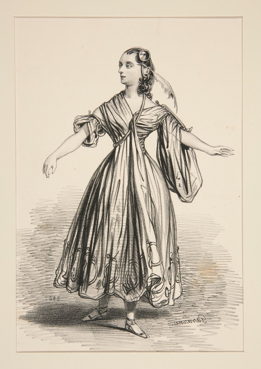 TRAJE DE MADEMOISELLE DEJAZET. Papel de L de Paul Gavarni