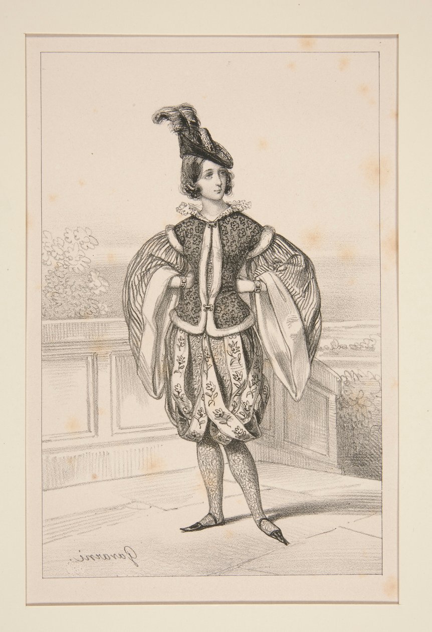 TRAJE DA SRA. LA MARQUISE DE L.. de Paul Gavarni