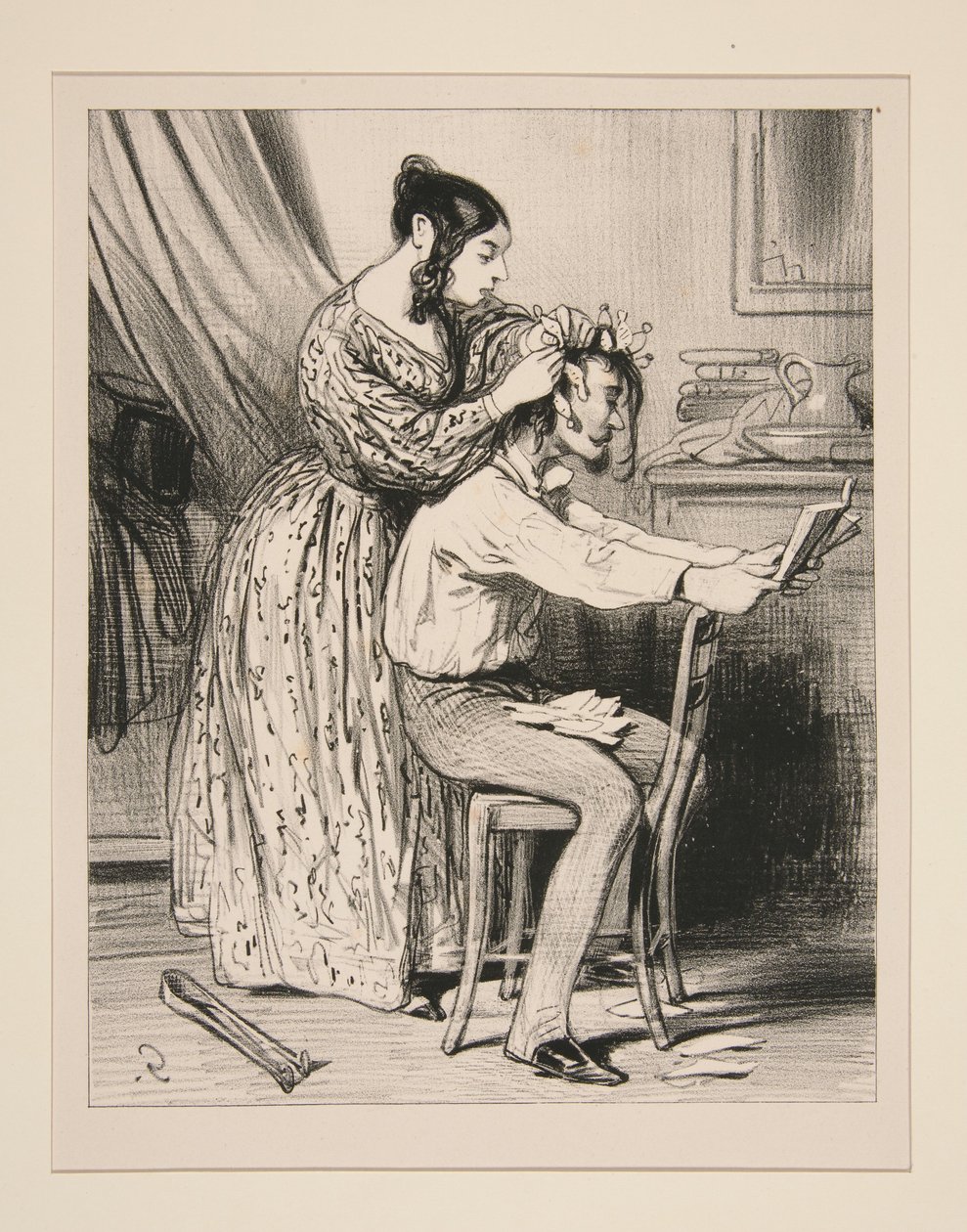 Quantos rolos me pões então, Nini?... de Paul Gavarni