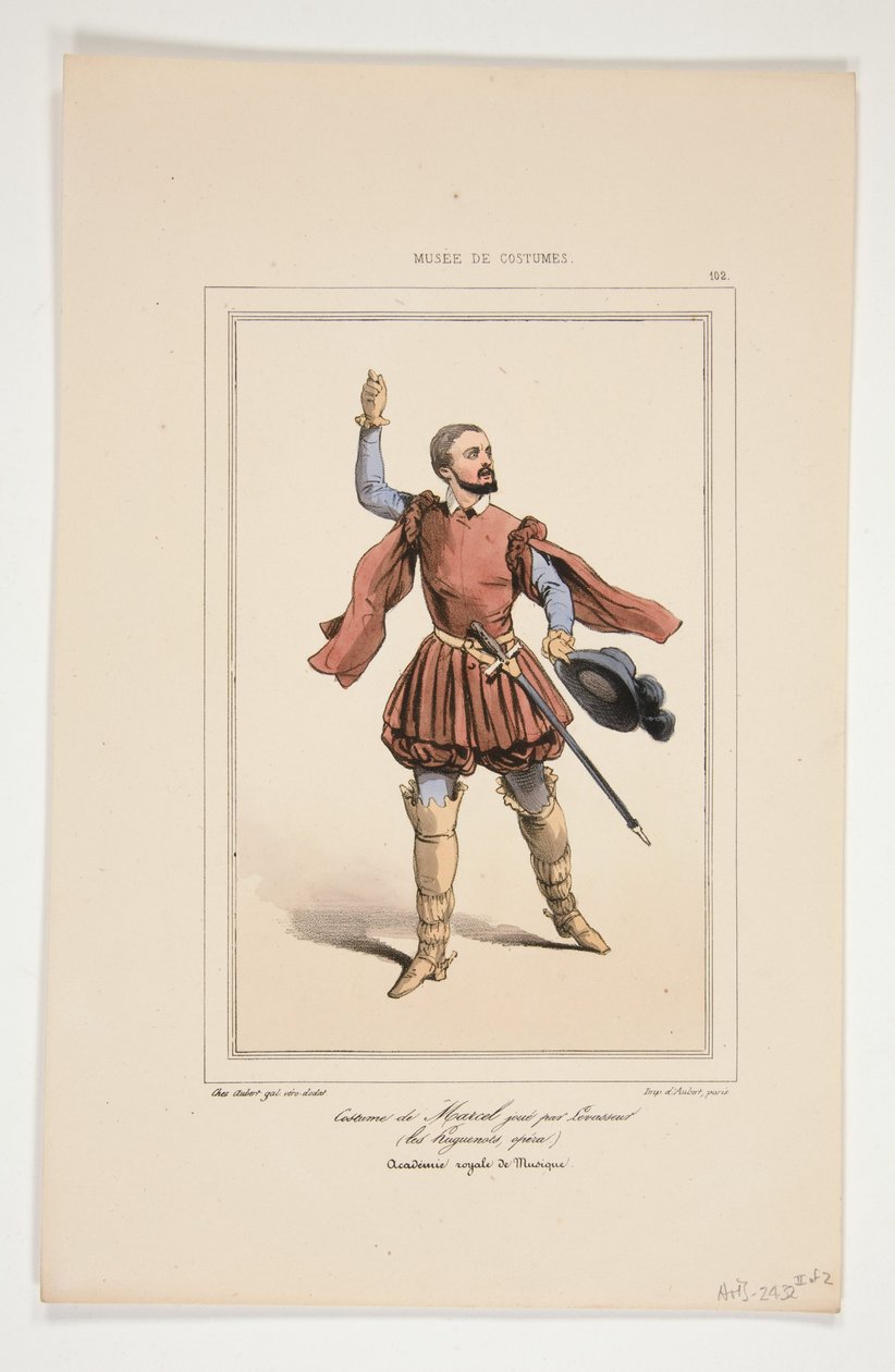 Traje de Marcel, interpretado por Levasseur. de Paul Gavarni