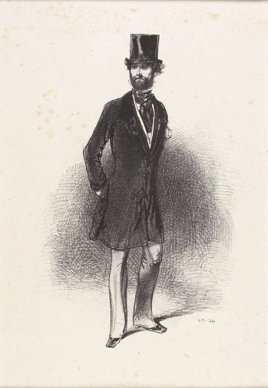 Terno de inverno, por Humann, 1846 de Paul Gavarni