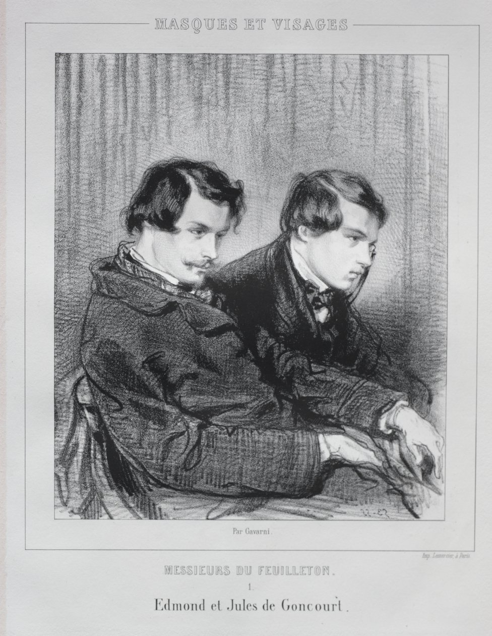 Edmond e Júlio de Goncourt de Paul Gavarni