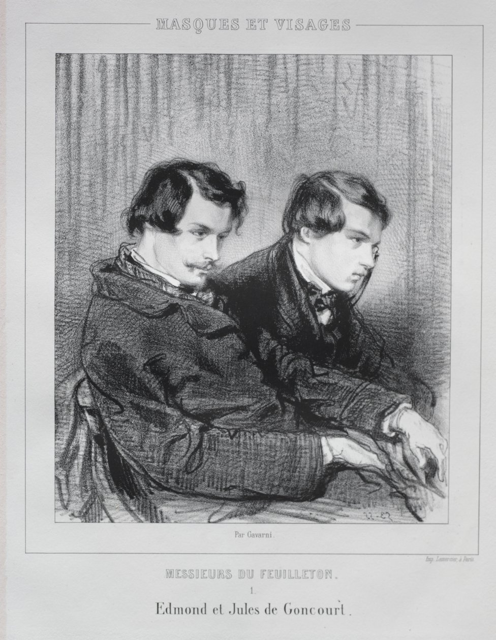 Edmond e Jules de Goncourt, 1853. de Paul Gavarni