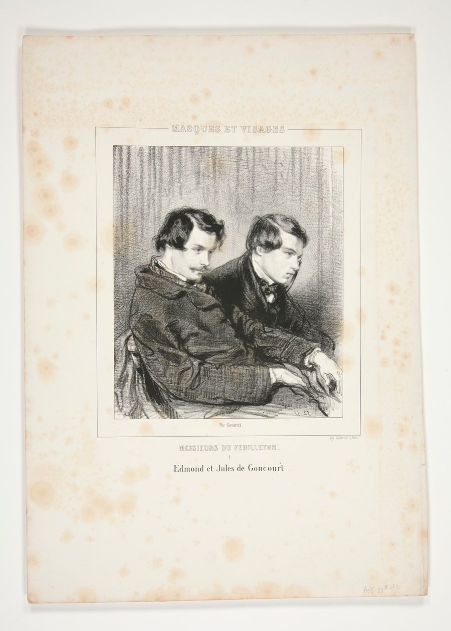 Edmond e Júlio de Goncourt de Paul Gavarni