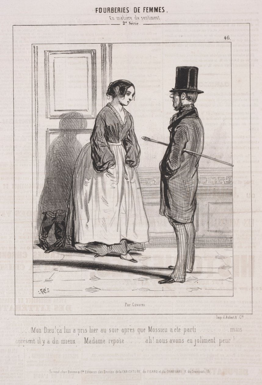 Fourberies de Femmes: Em questões de sentimento, 1842. de Paul Gavarni