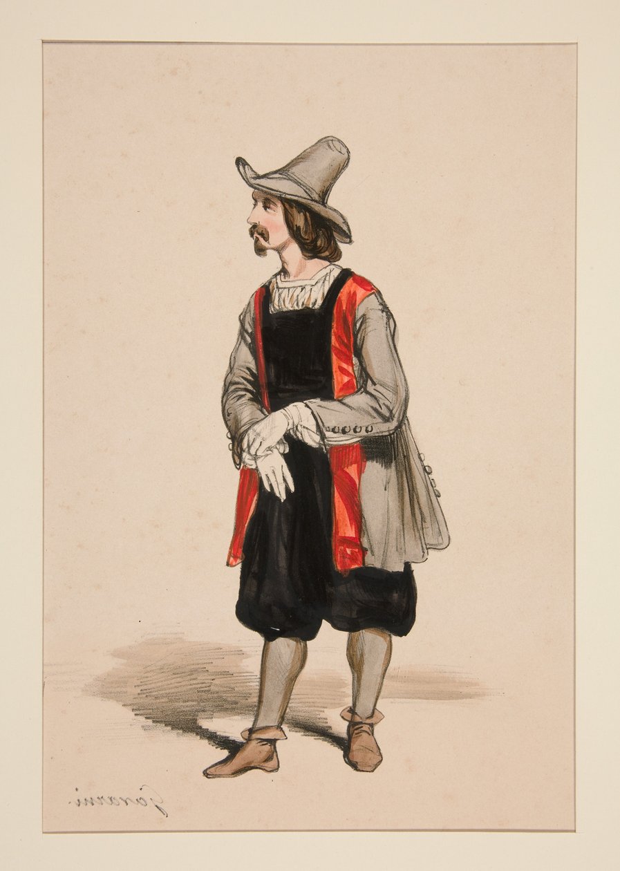 HOLANDÊS. Sobretudo de lã. Calções de veludo. de Paul Gavarni