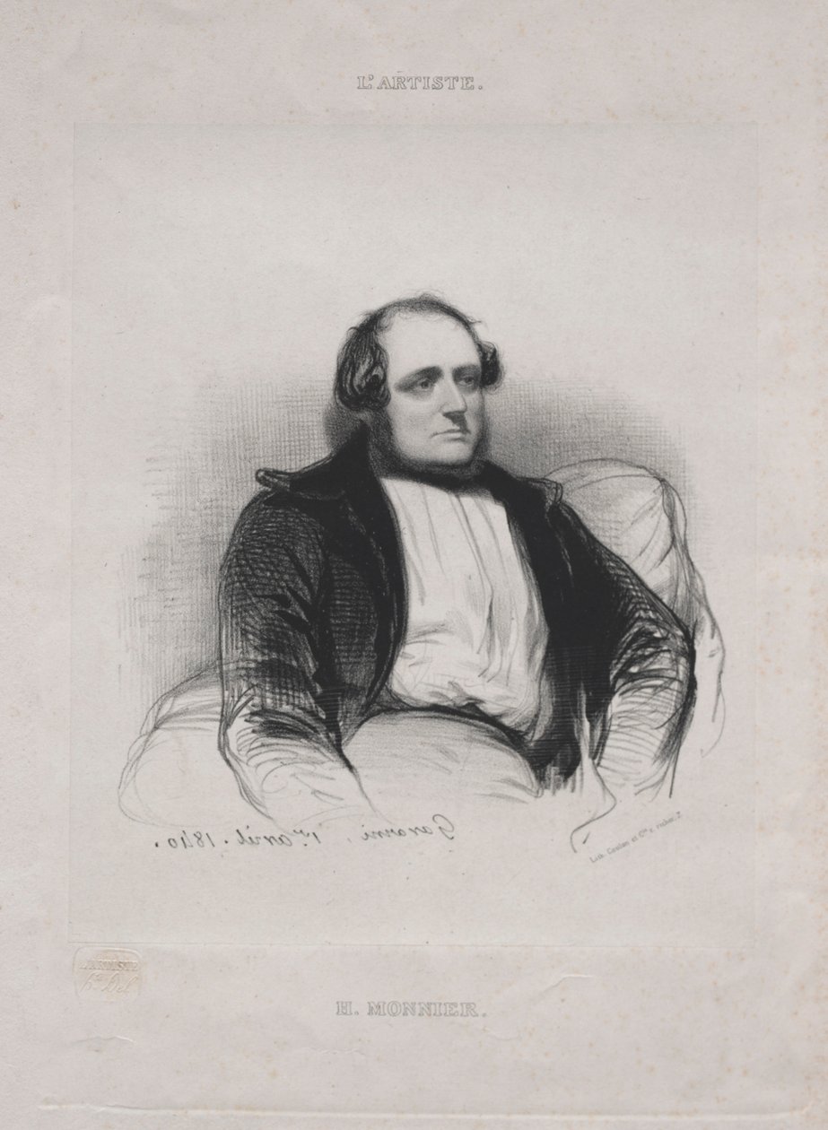 Henri Bonaventure Monnier, 1840. de Paul Gavarni