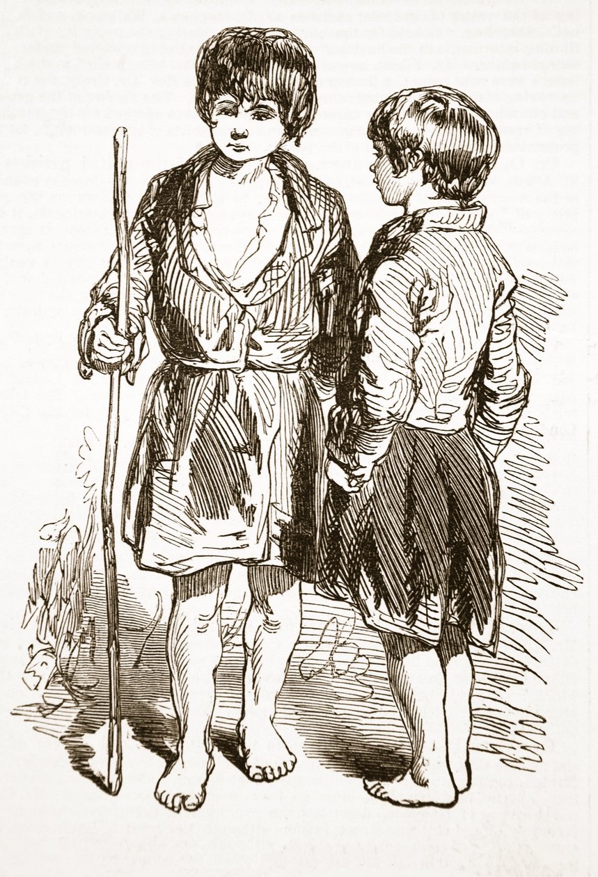 Rebanho de meninos de Iona, de &39;The Illustrated London News&39;, 1849 de Paul Gavarni