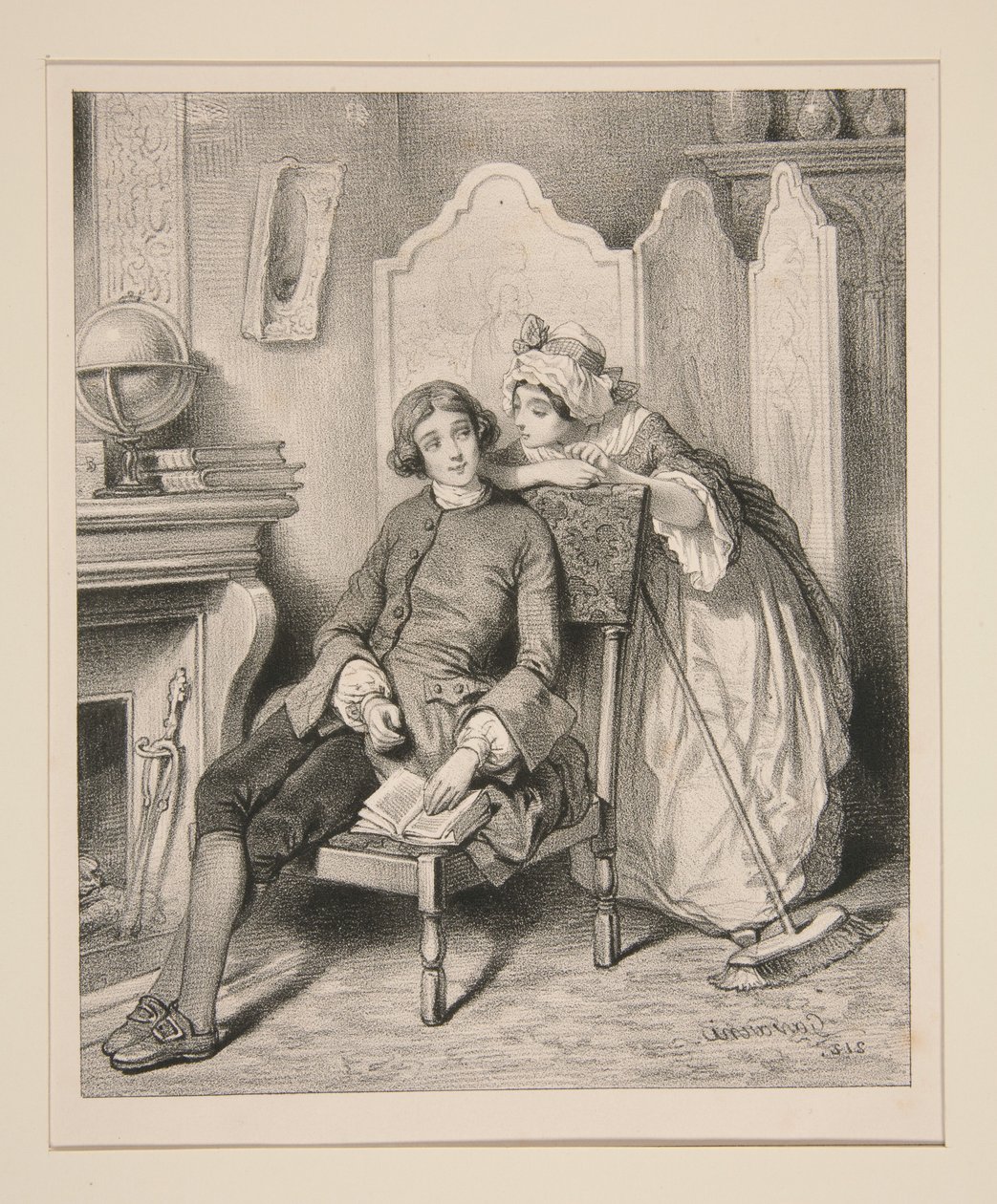 Jean-Jacques e a senhorita Merceret de Paul Gavarni