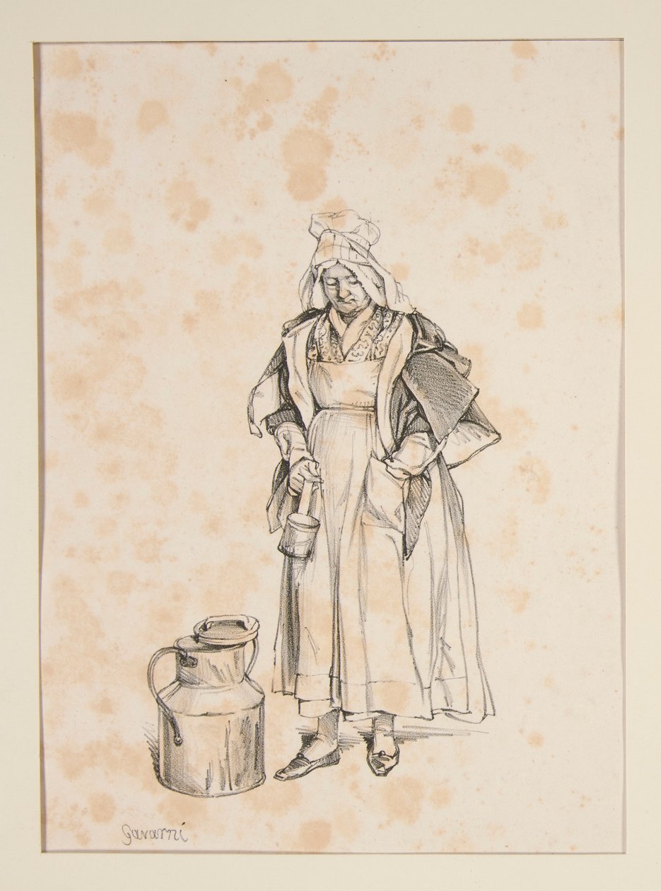 LAITIERE. Milkwoman. de Paul Gavarni