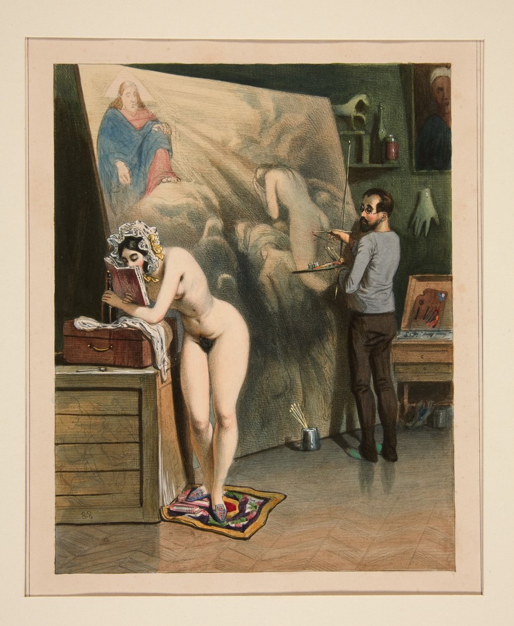 A MULHER DO PINTOR. de Paul Gavarni