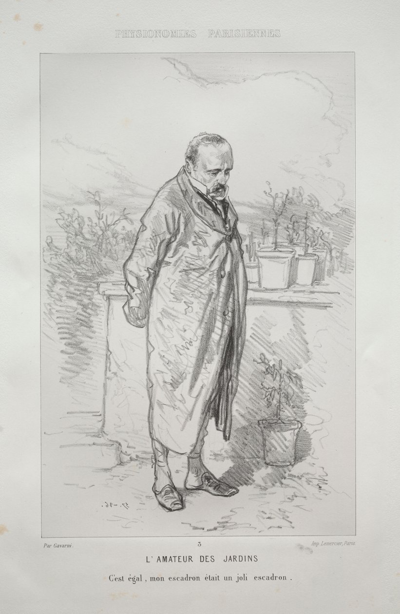 O amante do jardim de Paul Gavarni