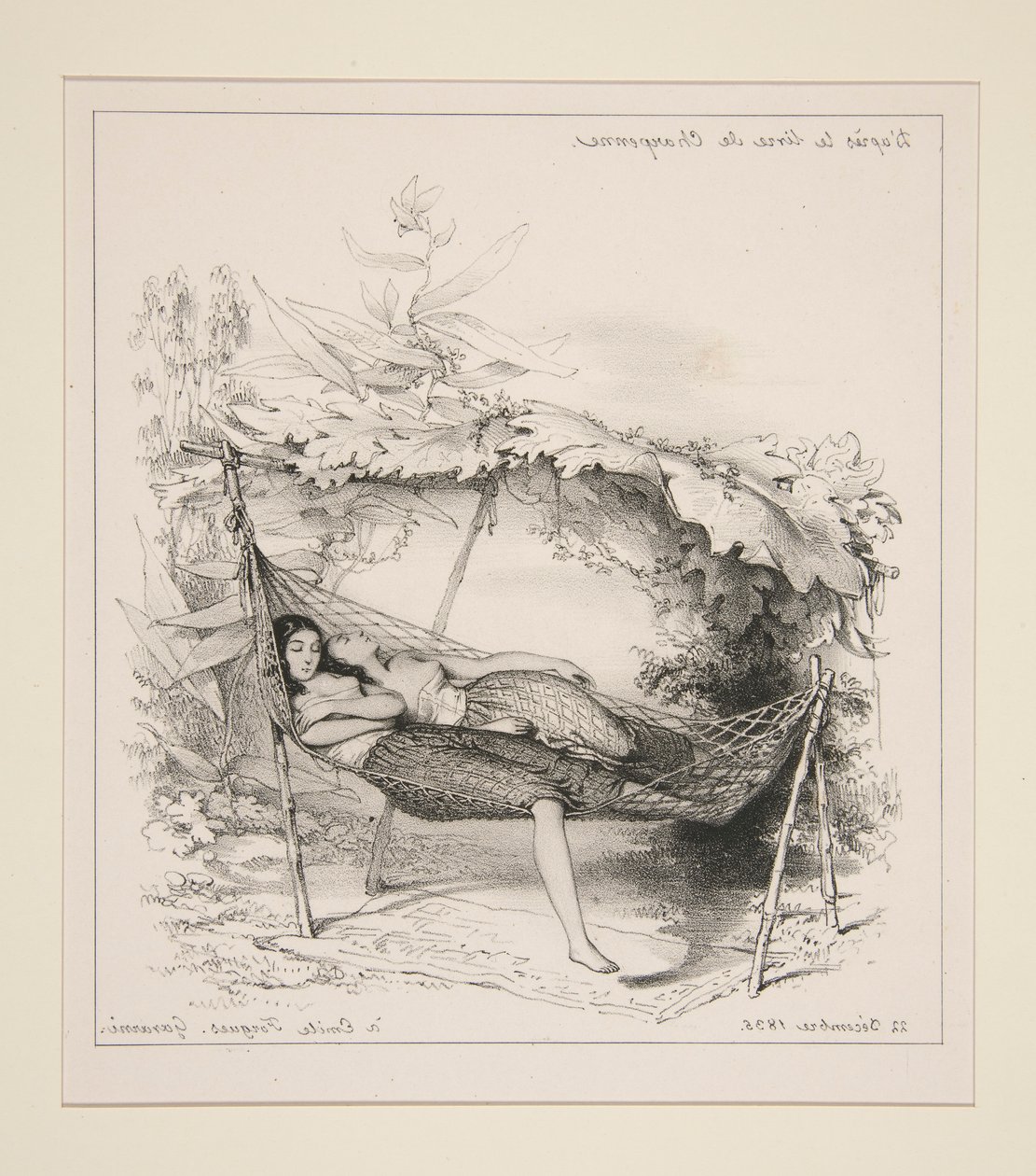LE HAMAC. de Paul Gavarni