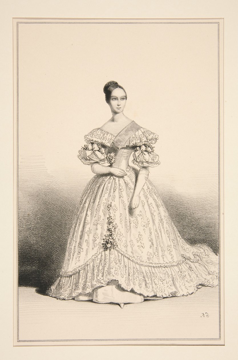 A princesa Helene, duquesa de Orleães de Paul Gavarni