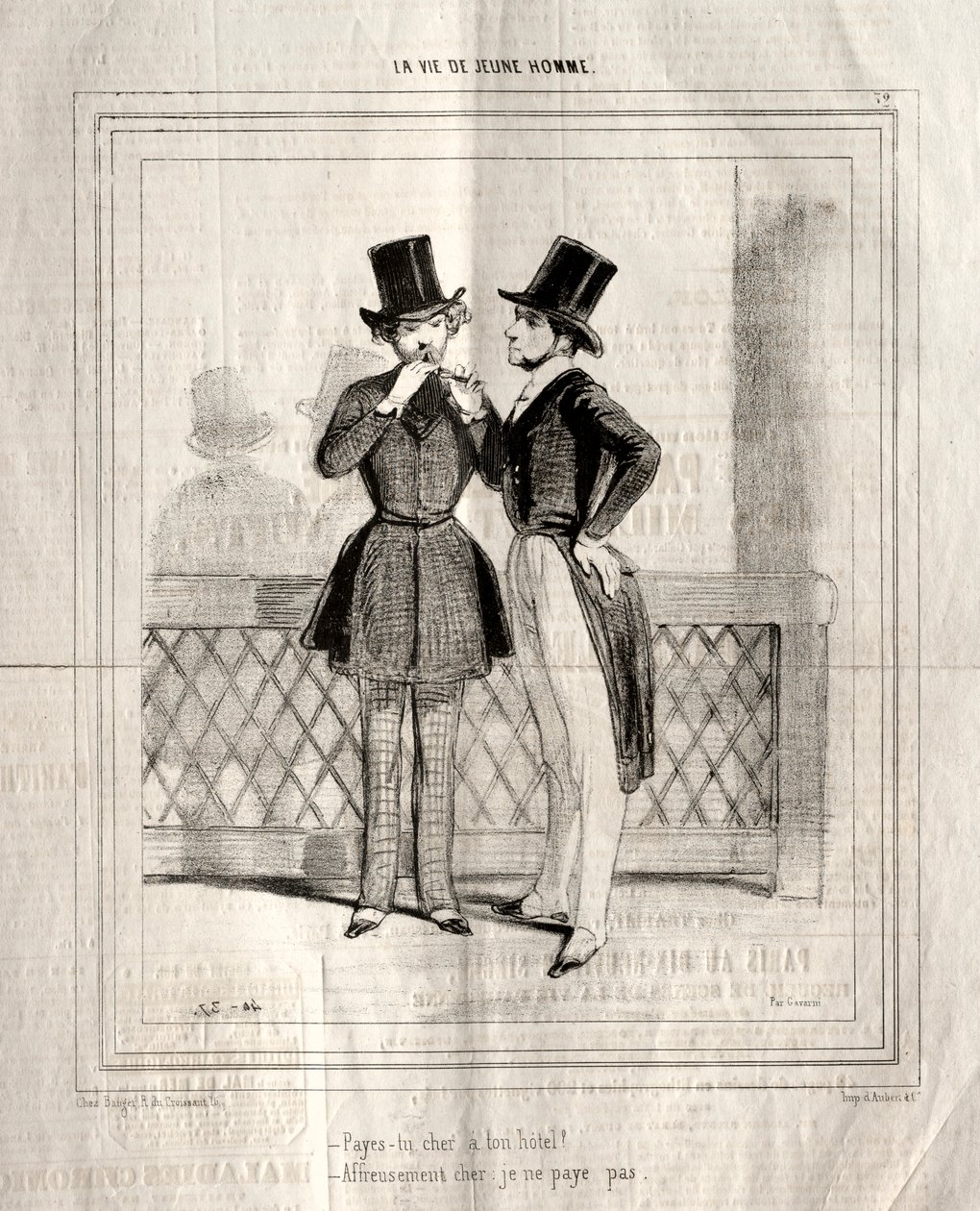 A vida de um jovem, 1842. de Paul Gavarni