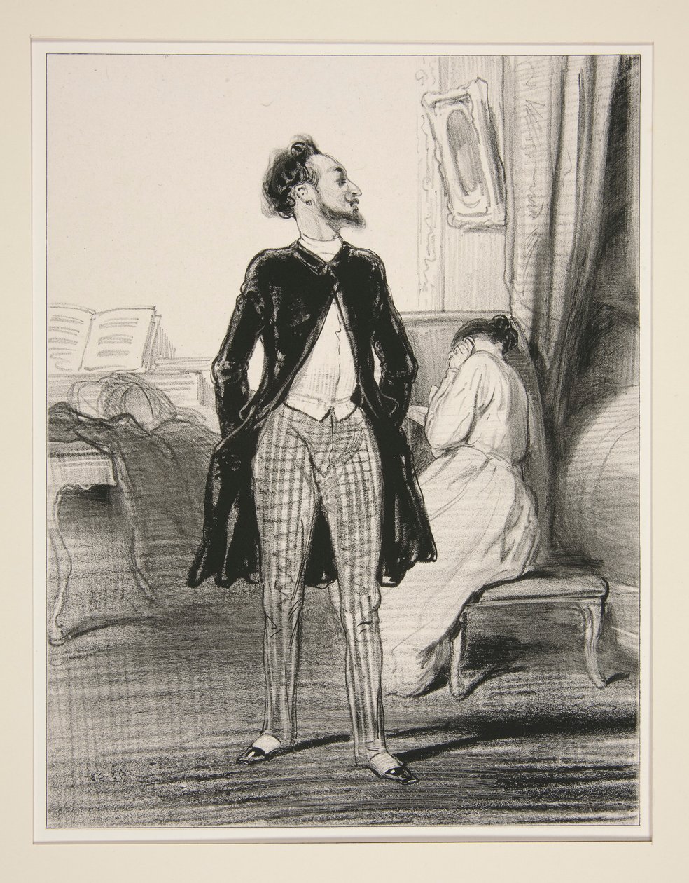 O Marido Cantor. de Paul Gavarni