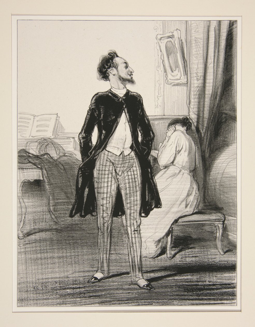 O Marido Cantor. de Paul Gavarni