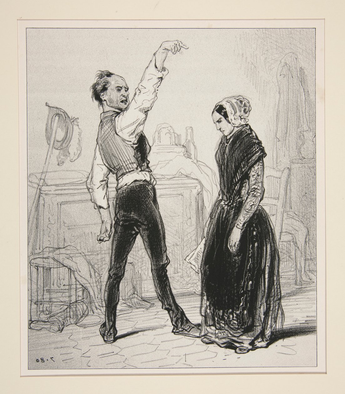 Le Mari Comedien. de Paul Gavarni