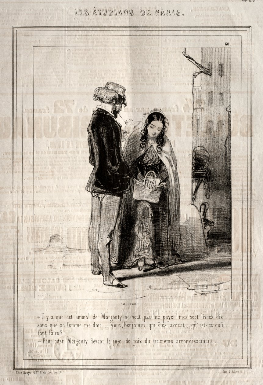 Os estudantes de Paris de Paul Gavarni
