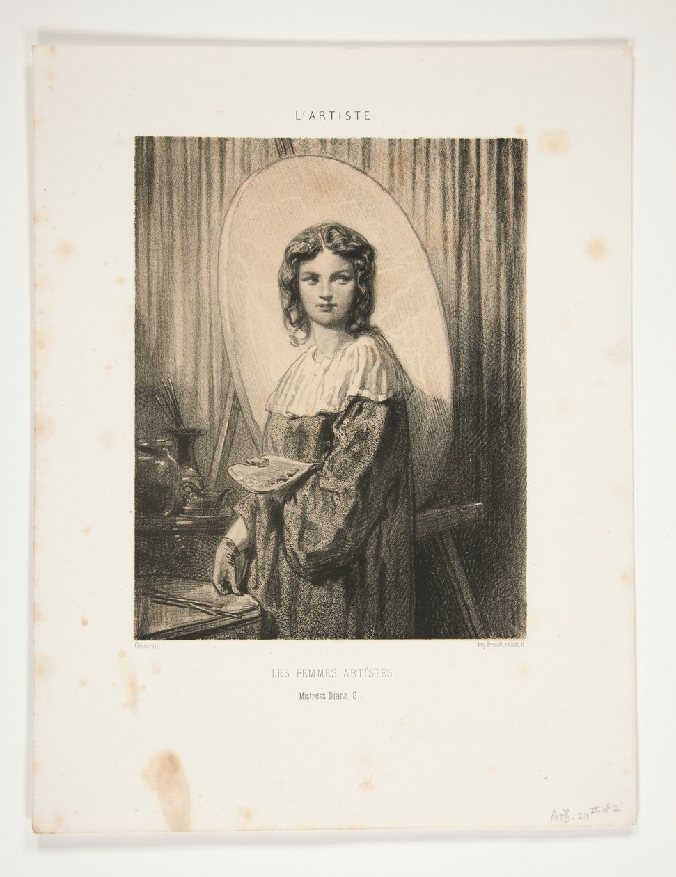 As mulheres artistas / Senhora Diana S... de Paul Gavarni