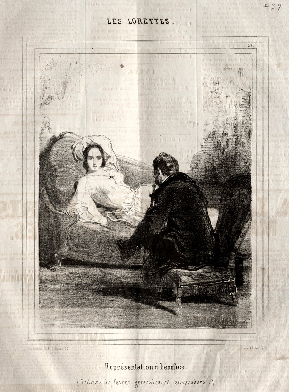 Os Lorettes, 1842. de Paul Gavarni