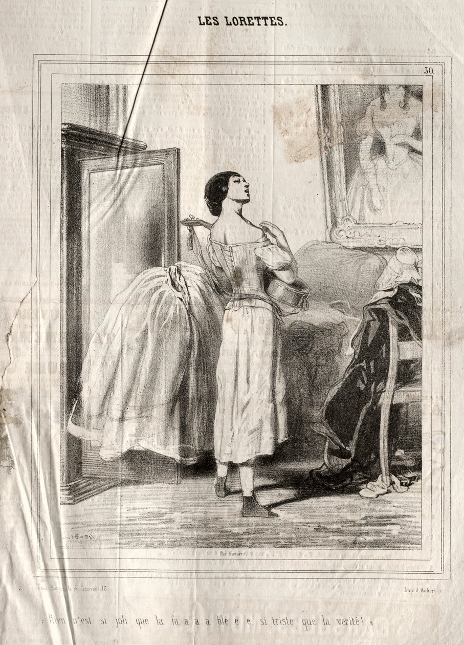 Os Lorettes, 1842. de Paul Gavarni