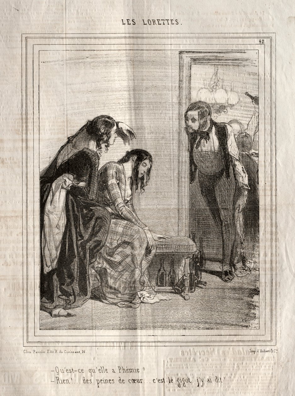 Os Lorettes, 1842. de Paul Gavarni