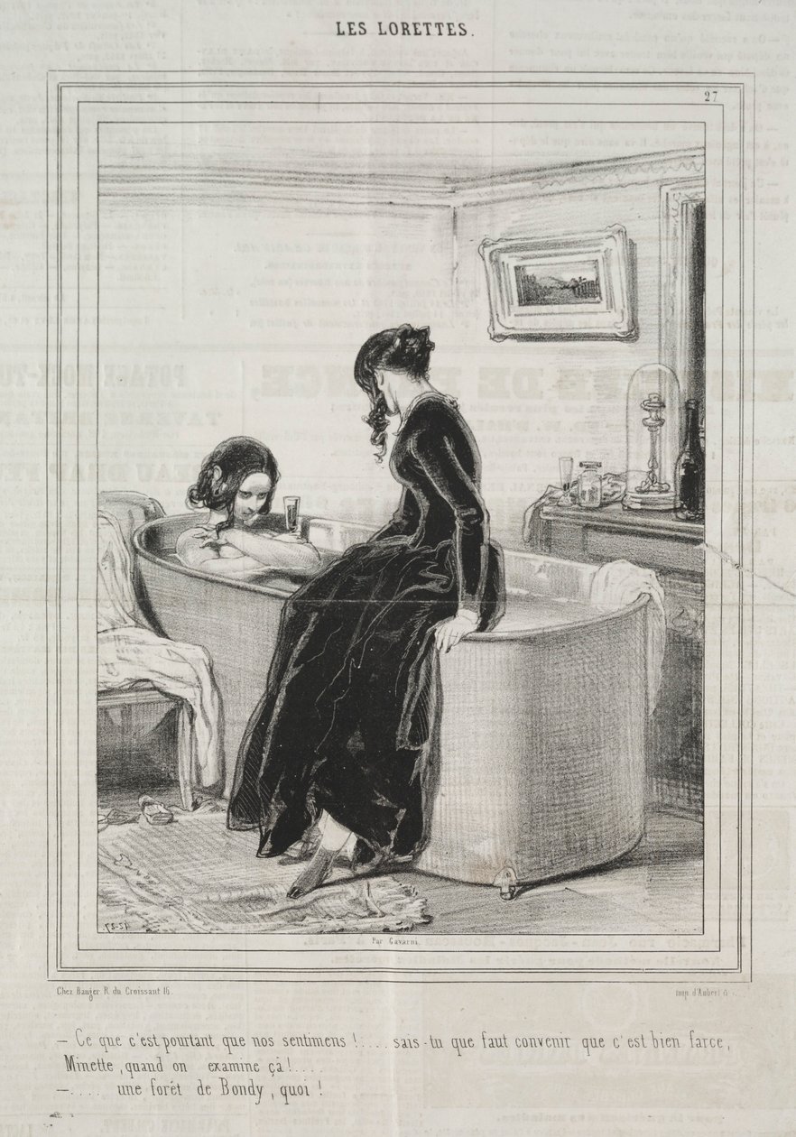 Os Lorettes, 1842. de Paul Gavarni
