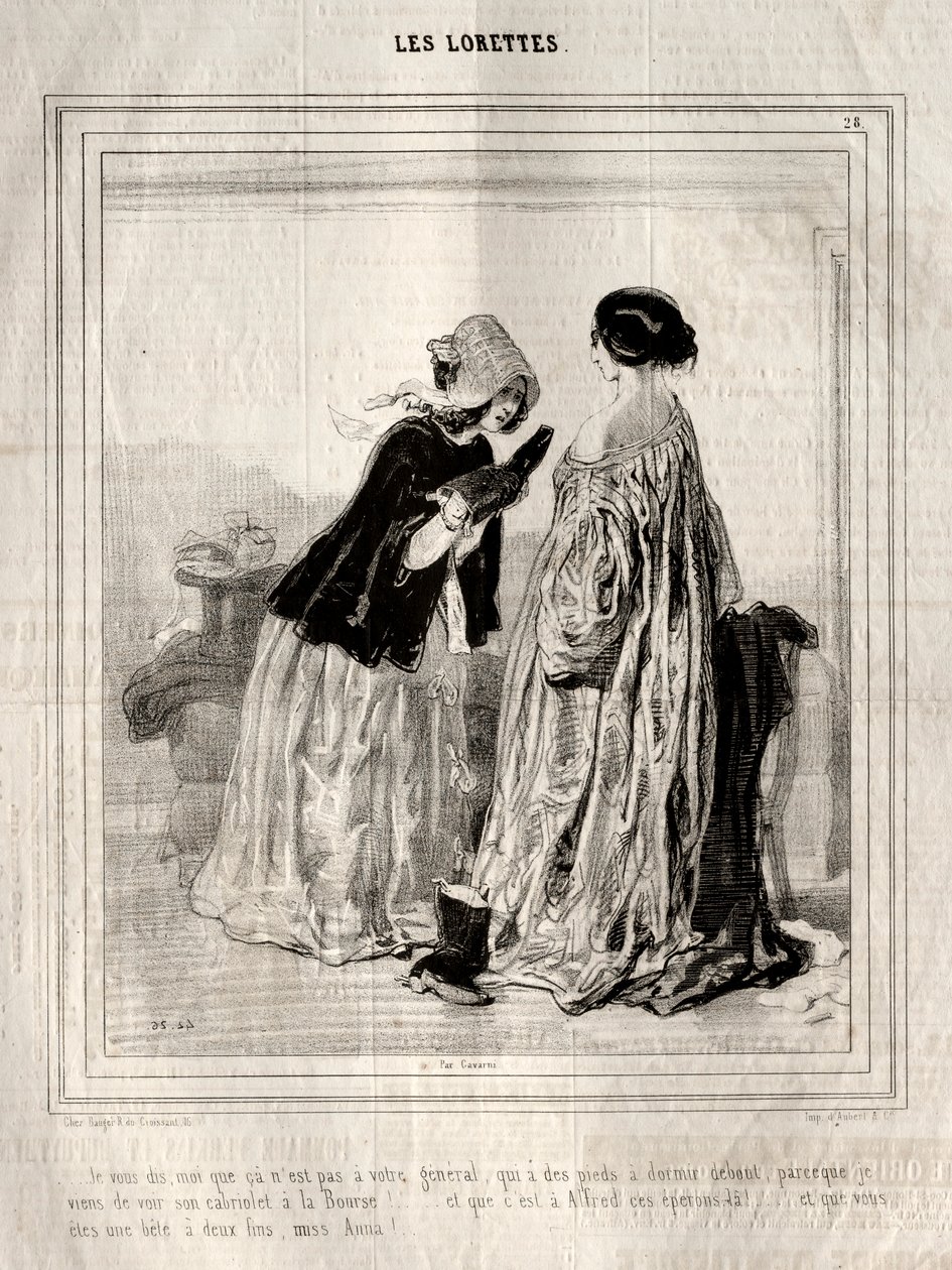 Os Lorettes, 1842. de Paul Gavarni