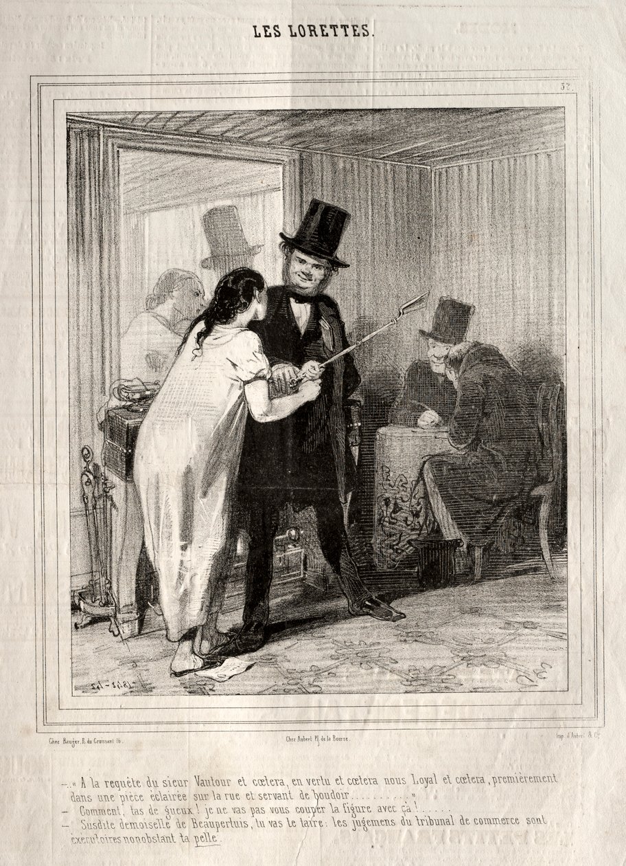 Les Lorettes, 1842. de Paul Gavarni