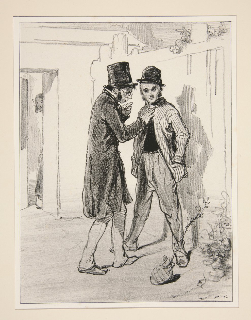 As paredes têm ouvidos. de Paul Gavarni