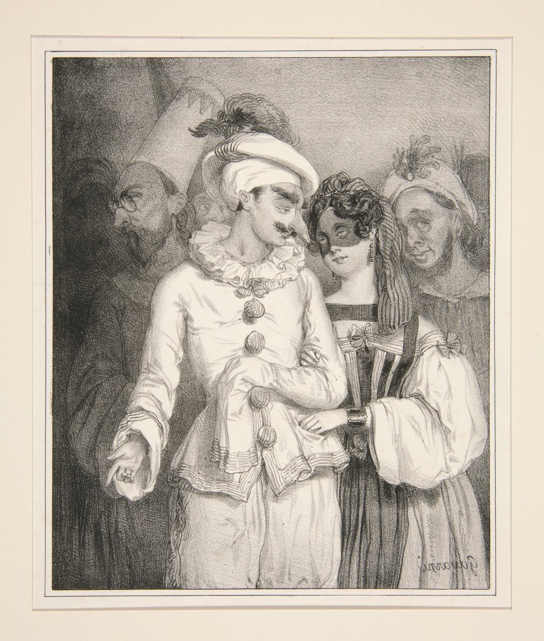 MASCARADE, baseada numa aguarela pertencente ao autor. de Paul Gavarni