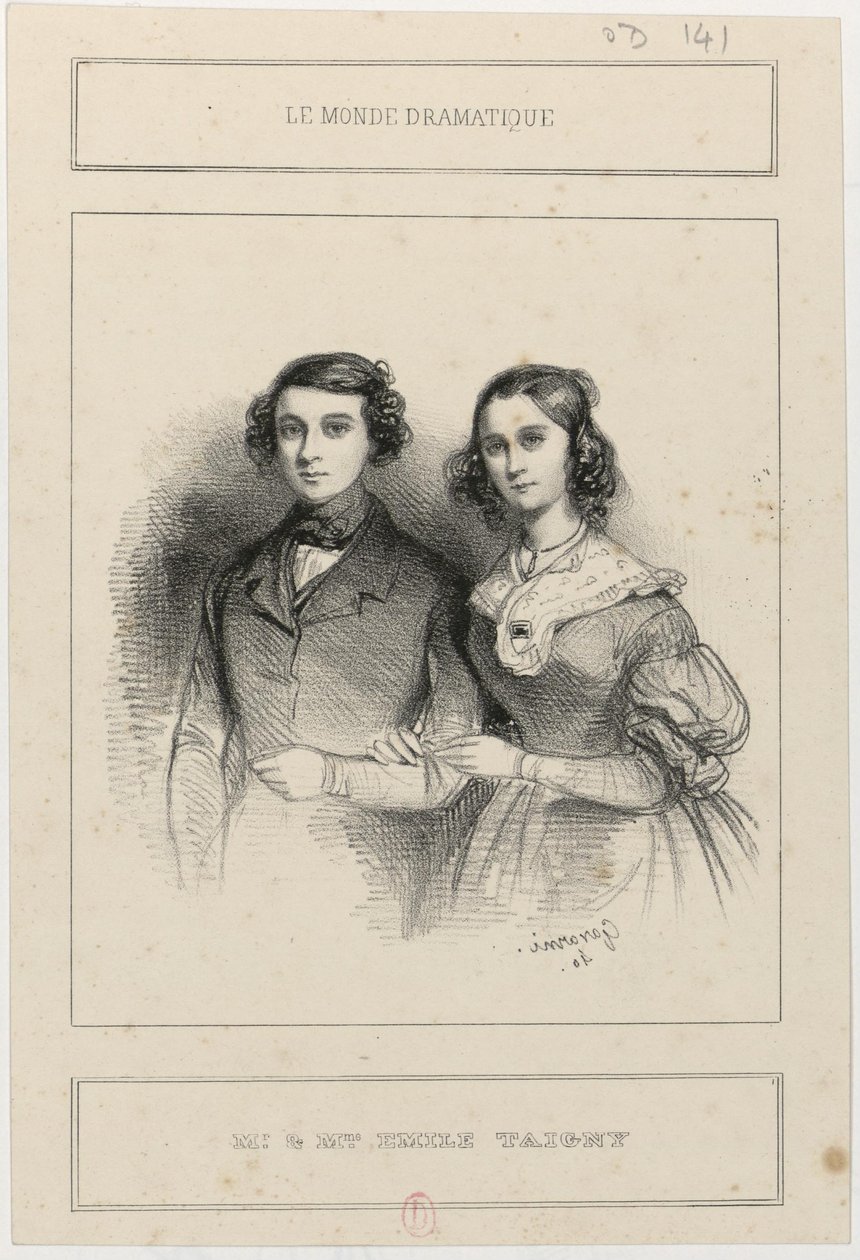 O Sr. e a Sra. Émile Taigny de Paul Gavarni