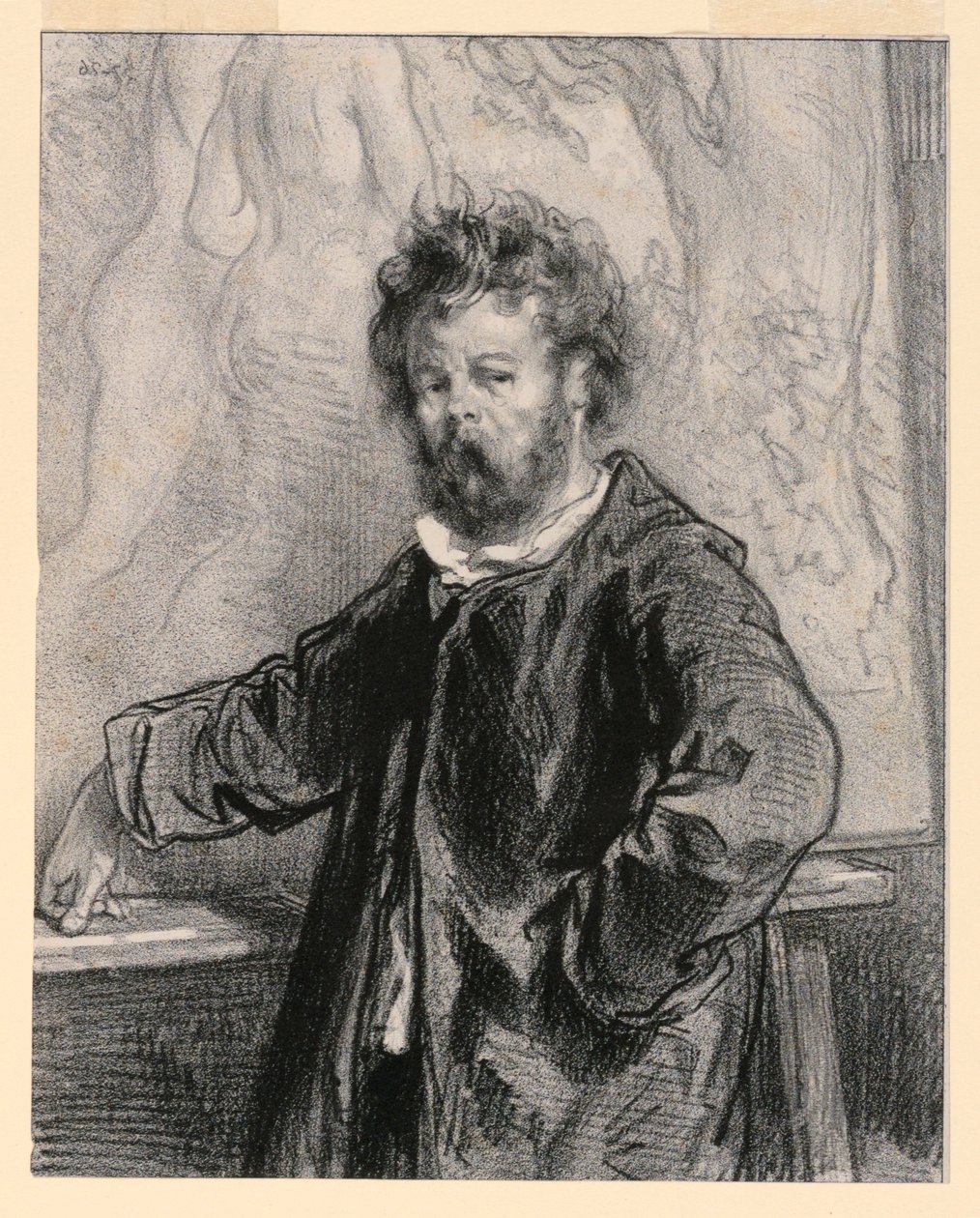 Ma toile est chere, bourgeois (Esta tela é cara, cidadão), placa XV de Par-ci, par-la de Paul Gavarni