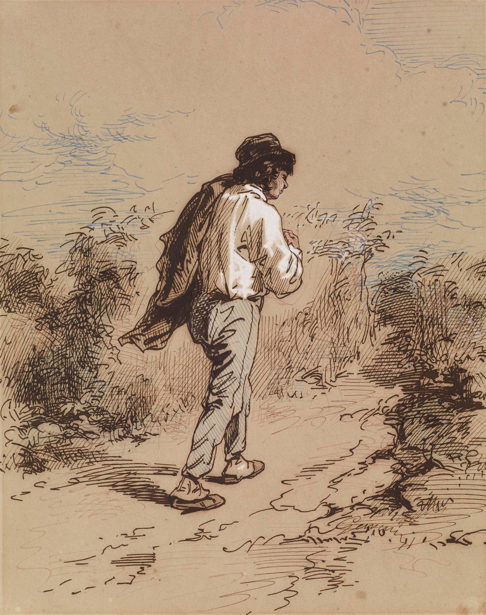 Homem a caminhar de Paul Gavarni